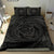 Hawaiian Kanaka Honu Hibiscus Tornado Gray Polynesian Bedding Set - Polynesian Pride