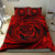 Hawaiian Kanaka Honu Hibiscus Tornado Red Polynesian Bedding Set - Polynesian Pride