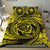 Hawaiian Kanaka Honu Hibiscus Tornado Yellow Polynesian Bedding Set - Polynesian Pride