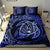 Hawaiian Map Turtle Polynesian Bedding Set Circle Blue - Polynesian Pride