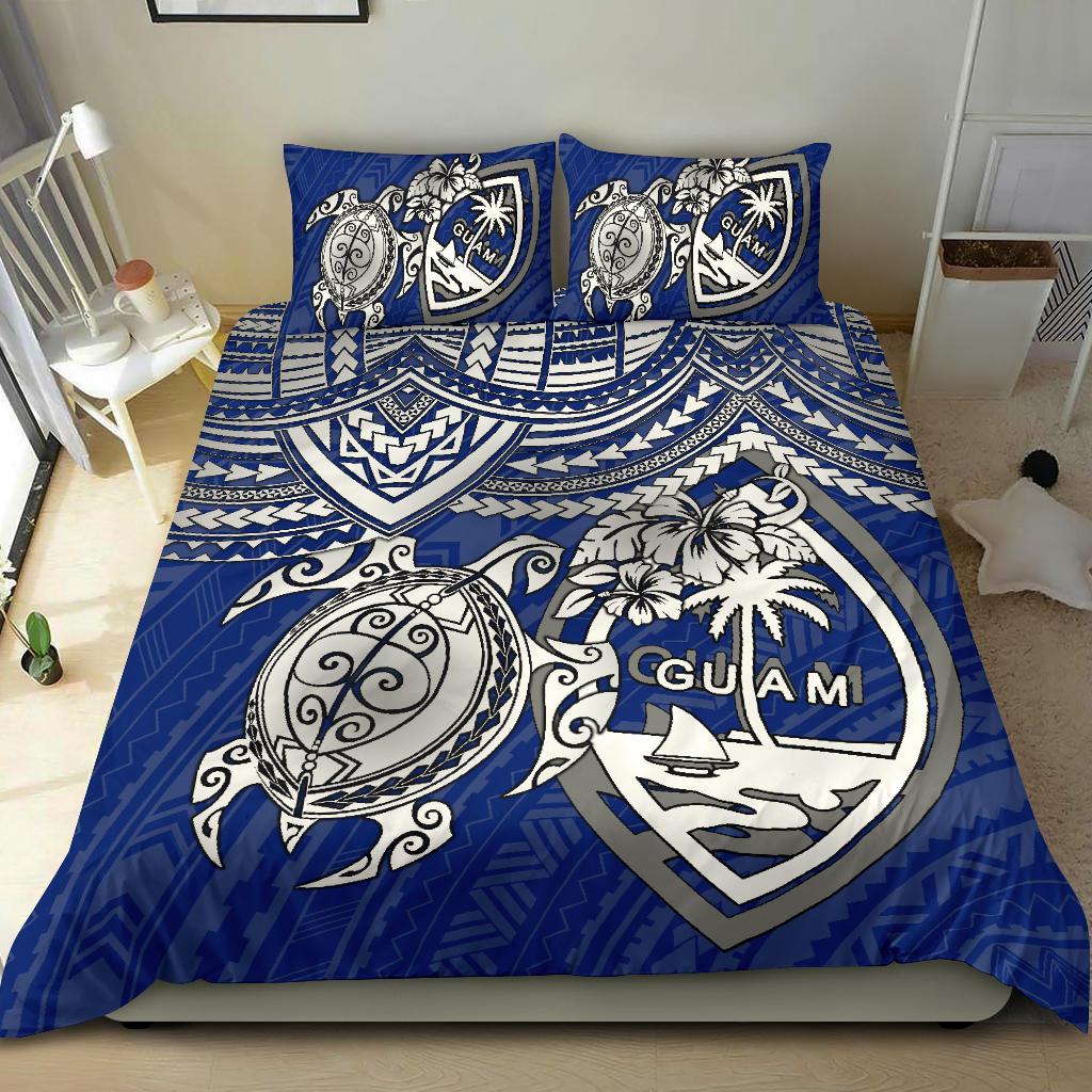 Guam Polynesian Duvet Cover Set - White Turtle - Polynesian Pride