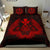 Hawaiian Map Owl Kanaka Bedding Set - Pueo Aumakua - Red - Polynesian Pride