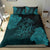 Hawaiian Hibiscus Dolphin Manta Ray Turtle Polynesian Bedding Set Waves Blue - Polynesian Pride