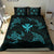 Polynesian Turtle Hammerhead Shark Ray Kanaka Hawaii Bedding Set Circle Blue - Polynesian Pride