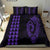 Hawaiian Kakau Fish Hook Polynesian Bedding Set - Purple - Polynesian Pride