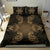 Hawaiian Turtles Tribal Mask Polynesian Bedding Set Gold - Polynesian Pride