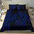 Hawaiian Map Kakau Turtle Kanaka Polynesian Bedding Set - Blue - Polynesian Pride