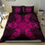 Hawaiian Turtles Tribal Mask Polynesian Bedding Set Pink - Polynesian Pride