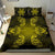 Hawaiian Turtles Tribal Mask Polynesian Bedding Set Yellow - Polynesian Pride