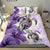 Polynesian Duvet Cover Set - Papua New Guinea Bedding Set Polynesia Turtle Hibiscus Purple - Polynesian Pride