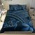 Hawaiian Turtle Plumeria Polynesian Bedding Set Neo Blue - Polynesian Pride