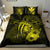 Hawaiian Map Hibiscus Kanaka Polynesian Bedding Set - Harold Turtle - Yellow - Polynesian Pride