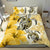 Polynesian Duvet Cover Set - Papua New Guinea Bedding Set Polynesia Turtle Hibiscus Yellow - Polynesian Pride