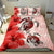 Polynesian Duvet Cover Set - Tahiti Bedding Set Polynesia Turtle Hibiscus Red - Polynesian Pride