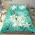 Hawaiian Plumeria Polynesian Bedding Set - Turquoise - Polynesian Pride