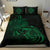 Hawaiian Map Turtle Hibiscus Divise Green Polynesian Bedding Set - Polynesian Pride