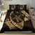 Hawaiian Map Hibiscus Turtle Fish Hook Polynesian Bedding Set Gold - Polynesian Pride