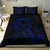 Hawaiian Map Heart Ribbon Cancer Hibiscus Polynesian Bedding Set - Blue - Polynesian Pride