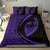 Hawaiian Surfing Waves Fish Hook Polynesian Bedding Set - Circle Style Purple - Polynesian Pride