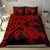 Hawaiian Map Turtle Hibiscus Kanaka Polynesian Bedding Set - Red - Polynesian Pride