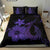 Hawaiian Fish Hook Hibiscus Plumeria Polynesian Bedding Set - Purple - Polynesian Pride