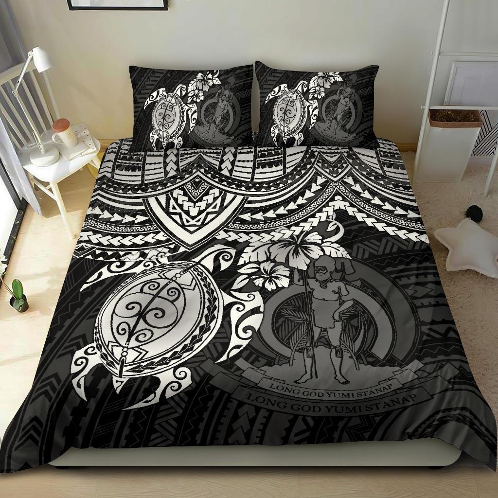 Vanuatu Polynesian Duvet Cover Set - White Turtle - Polynesian Pride