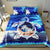 Hawaiian Turtle Plumeria Coconut Tree Polynesian Bedding Set Blue - Polynesian Pride