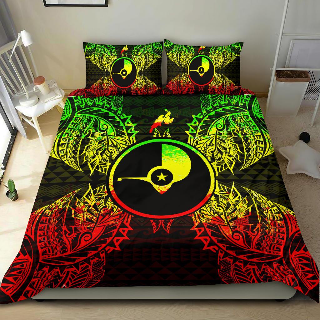 Polynesian Bedding Set - Yap Duvet Cover Set Map Reggae - Polynesian Pride