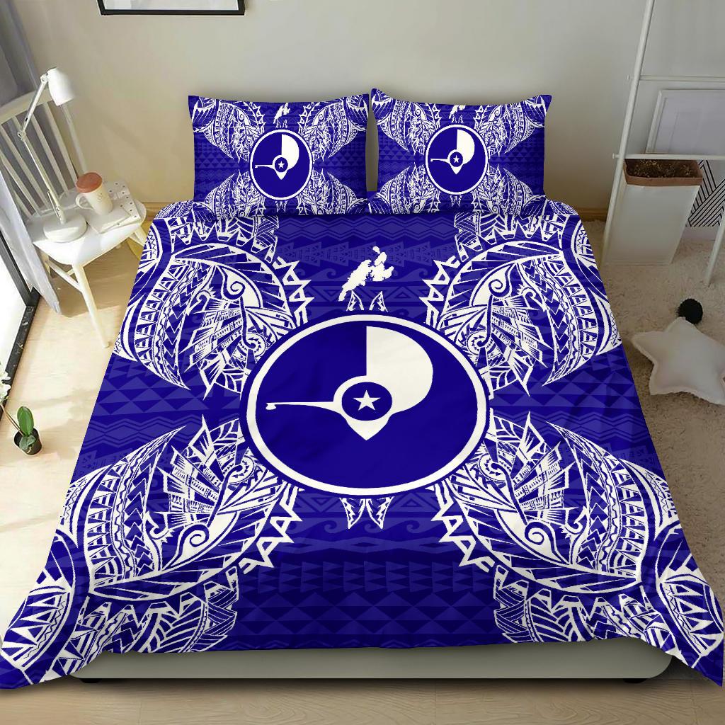 Polynesian Bedding Set - Yap Duvet Cover Set Map Blue - Polynesian Pride