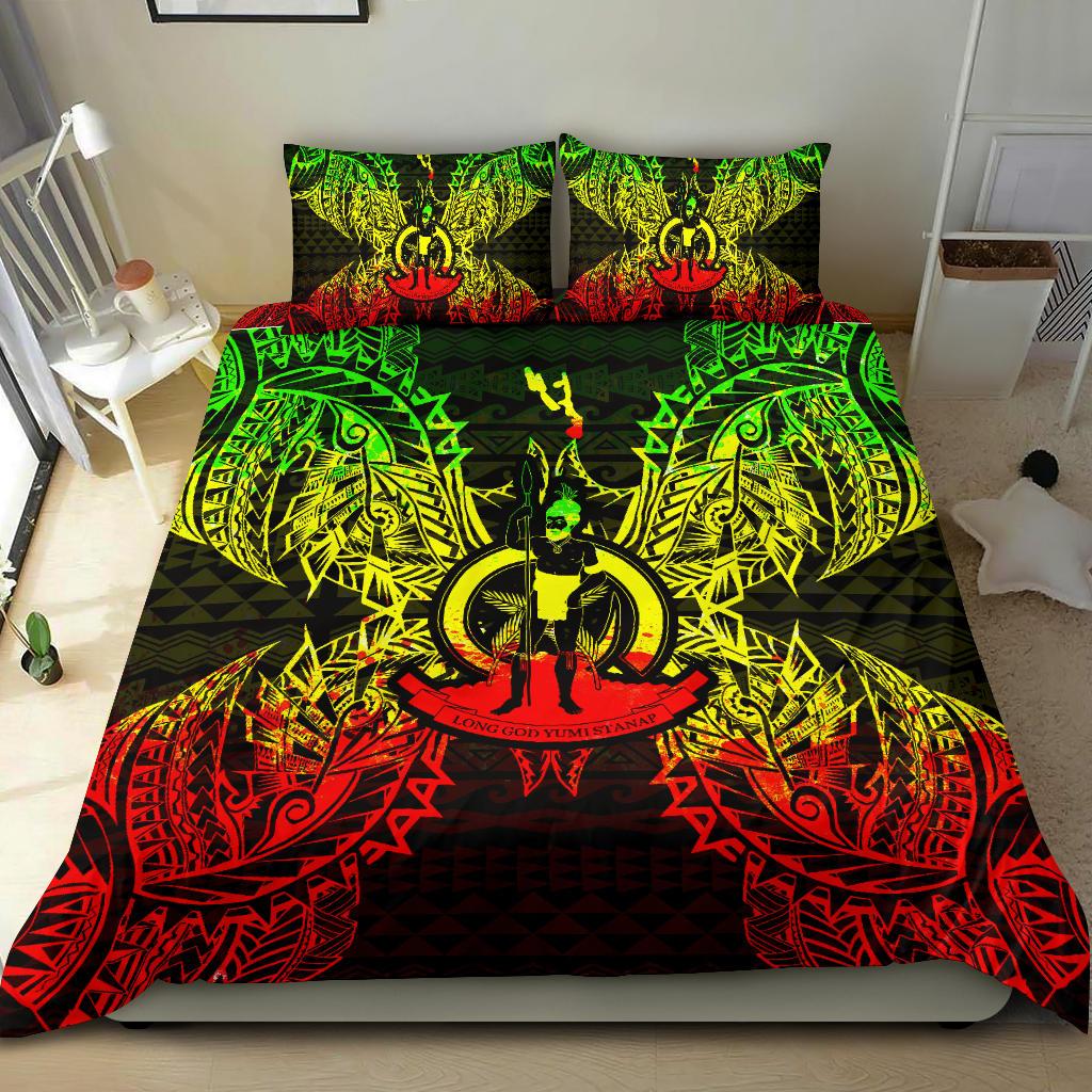 Polynesian Bedding Set - Vanuatu Duvet Cover Set Map Reggae - Polynesian Pride