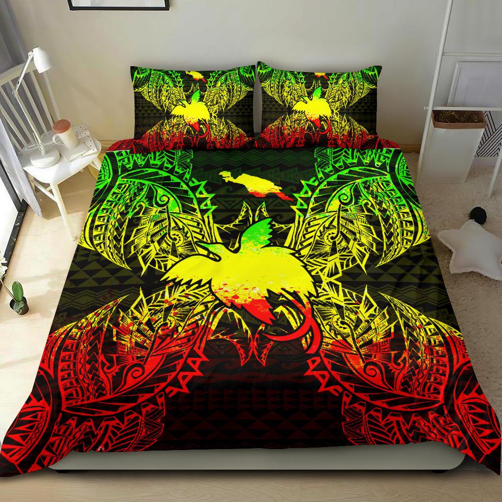 Polynesian Bedding Set - Papua New Giunea Duvet Cover Set Map Reggae - Polynesian Pride