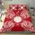 Polynesian Bedding Set - Northern Mariana Islands Duvet Cover Set Map Red White - Polynesian Pride