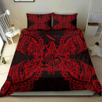 Polynesian Bedding Set - New Caledonia Duvet Cover Set Map Red - Polynesian Pride