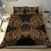 Polynesian Bedding Set - Federated States Of Micronesian Duvet Cover Set Map Gold - Polynesian Pride