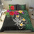 Kanaka Maoli (Hawaiian) Bedding Set - Hibiscus Turtle Tattoo Gray - Polynesian Pride