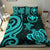 Polynesian Bedding Set - Hawaii (Kanaka Maoli) Duvet Cover Set Turquoise Tentacle Turtle Blue - Polynesian Pride