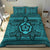 Hawaiian Turtle Polyensian Tribal Bedding Set Blue - Polynesian Pride