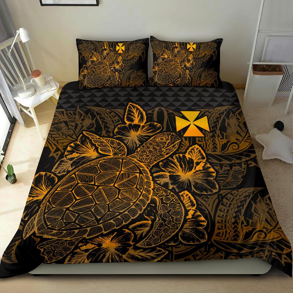 Polynesian Bedding Set - Wallis And Futuna Duvet Cover Set Gold Color - Polynesian Pride