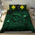 Hawaiian Turtle Hibiscus Plumeria Kanaka Polynesian Bedding Set Green - Soft Style - Polynesian Pride