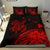 Hawaiian Map Turtle Plumeria Polynesian Bedding Set Red - Polynesian Pride