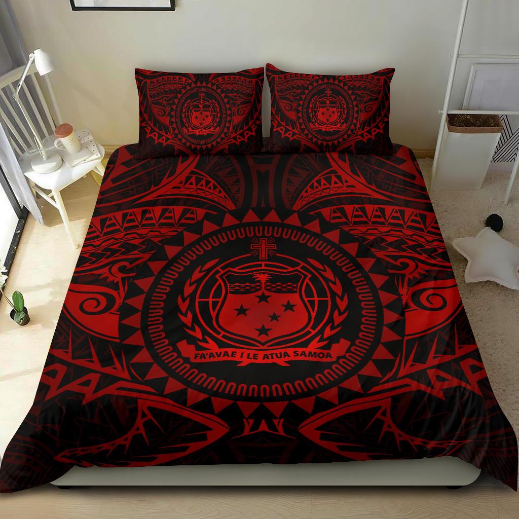 Samoa Polynesian Bedding Set - Samoa Duvet Cover Set - Samoa Red Seal - Polynesian Pride