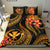 Polynesian Hawaii Bedding Set - Kanaka Maoli Duvet Cover Set - Gold Plumeria - Polynesian Pride