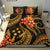 Micronesian Bedding Set - Kosrae Duvet Cover Set - Gold Plumeria - Polynesian Pride