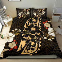 Polynesian Bedding Set - Guam Duvet Cover Set - Gold Hibiscus GOLD - Polynesian Pride