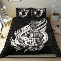 Polynesian Bedding Set - Cook islands Duvet Cover Set Father And Son Black - Polynesian Pride