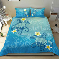 Hawaii Plumeria Deep Blue Turtle Bedding Set - Polynesian Pride