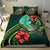 Polynesian Bedding Set - Guam Duvet Cover Set Green Turtle Hibiscus Green - Polynesian Pride