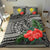 Kanaka Maoli (Hawaiian) Bedding Set - Polynesian Turtle Hibiscus Gray - Polynesian Pride