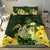 Hawaiian Green Yellow Turtle Hibiscus Bedding Set - Polynesian Pride