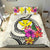 Polynesian Bedding Set - Hawaii Duvet Cover Set Floral With Seal White White - Polynesian Pride